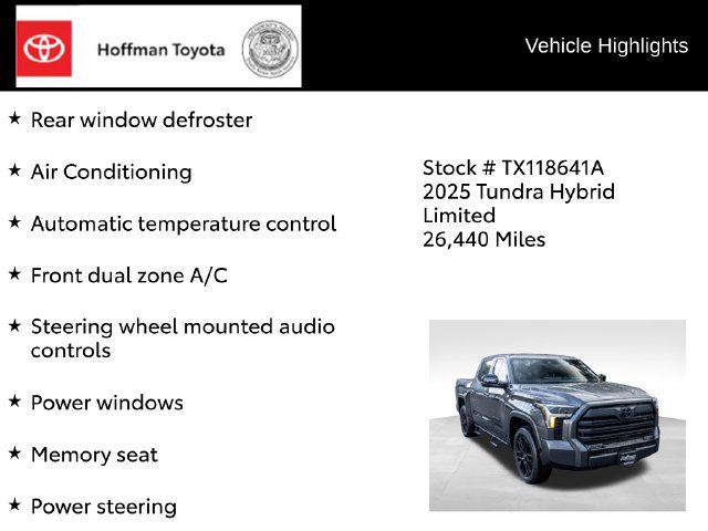 Used 2025 Toyota Tundra Limited w/ Nightshade Package AWD/4WD image 15