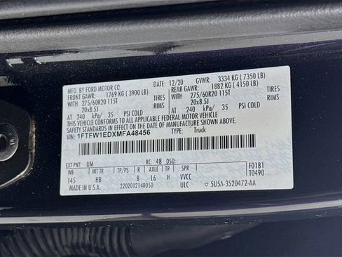 Used 2021 Ford F150 Lariat w/ Equipment Group 502A High image 33