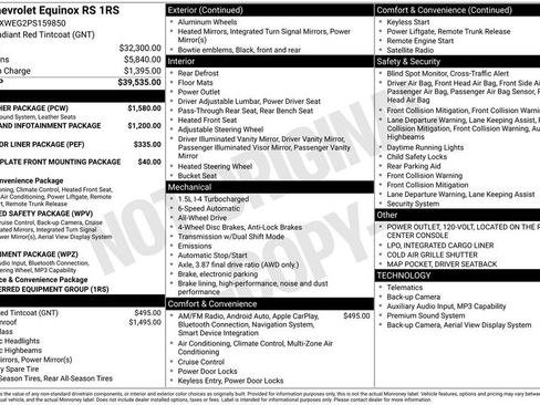 Certified 2023 Chevrolet Equinox RS w/ RS Leather Package AWD/4WD image 5