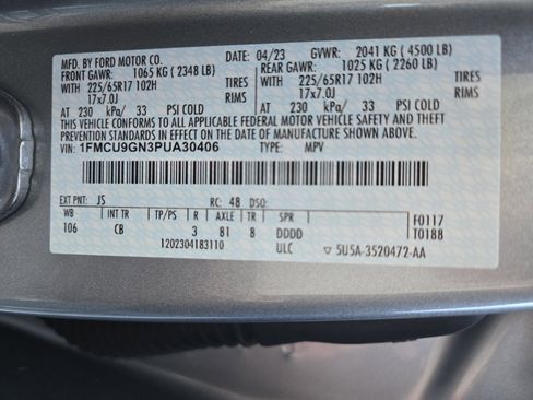 Certified 2023 Ford Escape Active AWD/4WD image 27