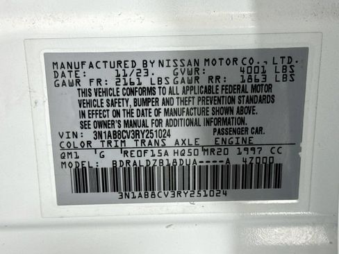 Used 2024 Nissan Sentra SV FWD image 38