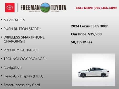 Used 2024 Lexus ES 300h w/ Premium Package FWD image 10