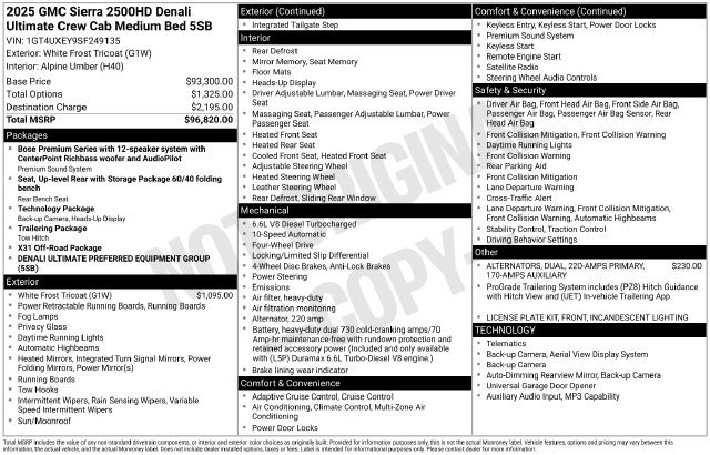 Used 2025 GMC Sierra 2500 Denali Ultimate AWD/4WD image 51
