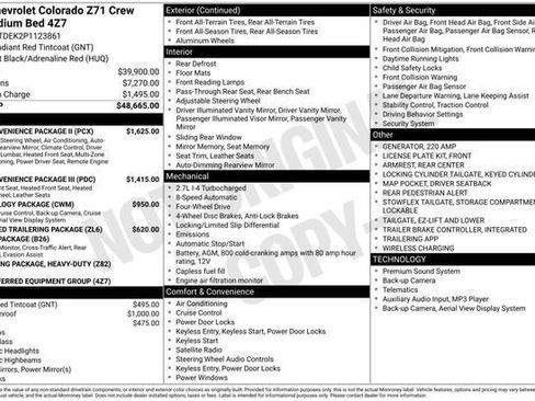 Used 2023 Chevrolet Colorado Z71 w/ Z71 Convenience Package 2 AWD/4WD image 41