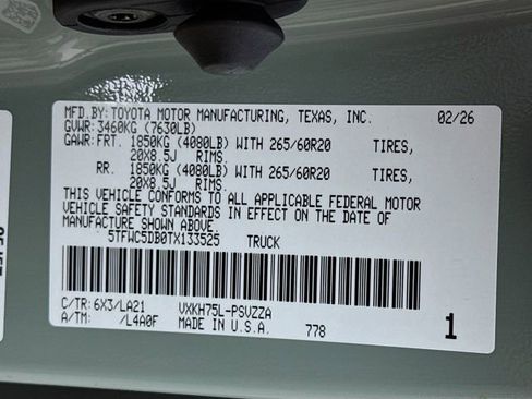 New 2026 Toyota Tundra Limited AWD/4WD image 17