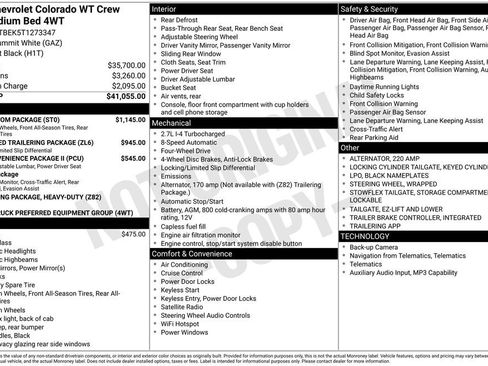 New 2026 Chevrolet Colorado W/T w/ WT Custom Package AWD/4WD image 28
