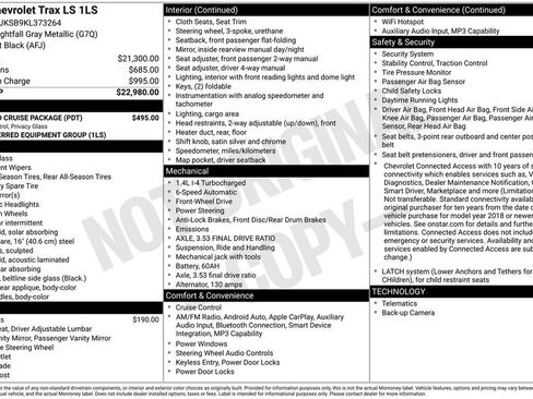 Used 2019 Chevrolet Trax LS w/ Tint and Cruise Package FWD image 14