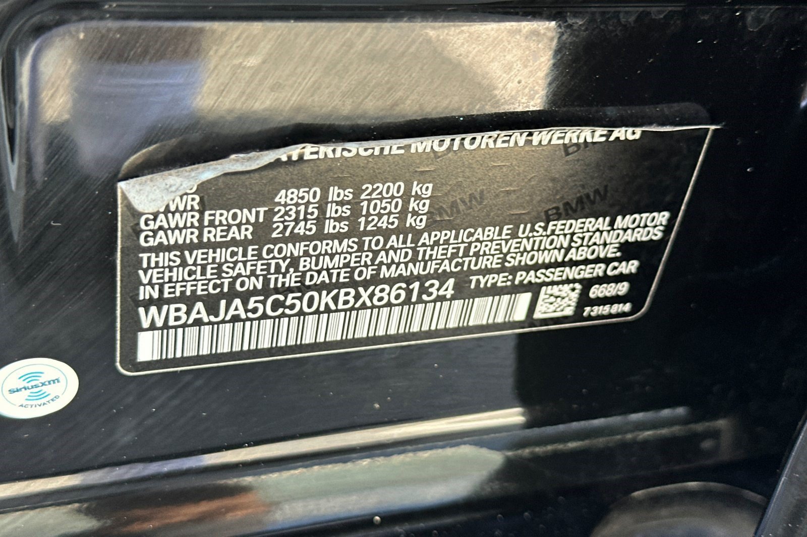 Used 2019 BMW 530i w/ Convenience Package RWD image 28