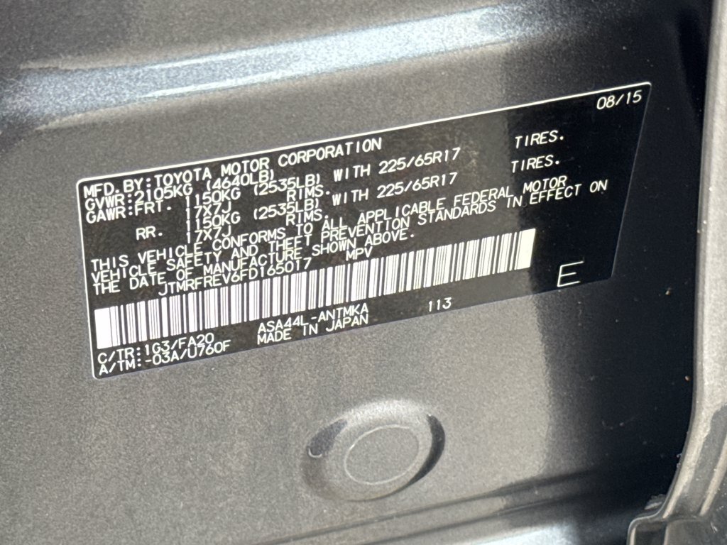 Used 2015 Toyota RAV4 XLE AWD/4WD image 47