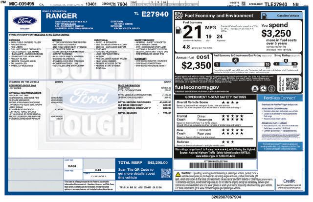 New 2026 Ford Ranger XLT w/ FX4 Off-Road Package AWD/4WD image 32