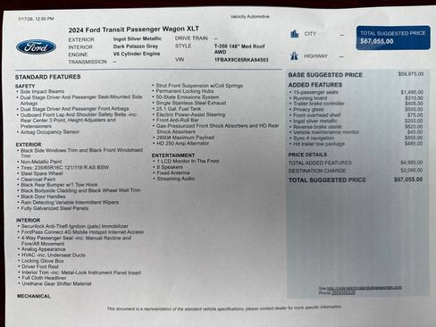 Used 2024 Ford Transit 350 XLT AWD/4WD image 25