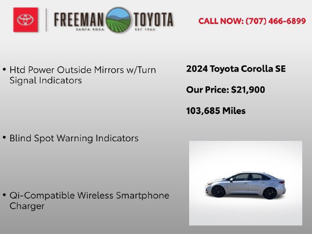 Used 2024 Toyota Corolla SE w/ SE Premium Package FWD image 10