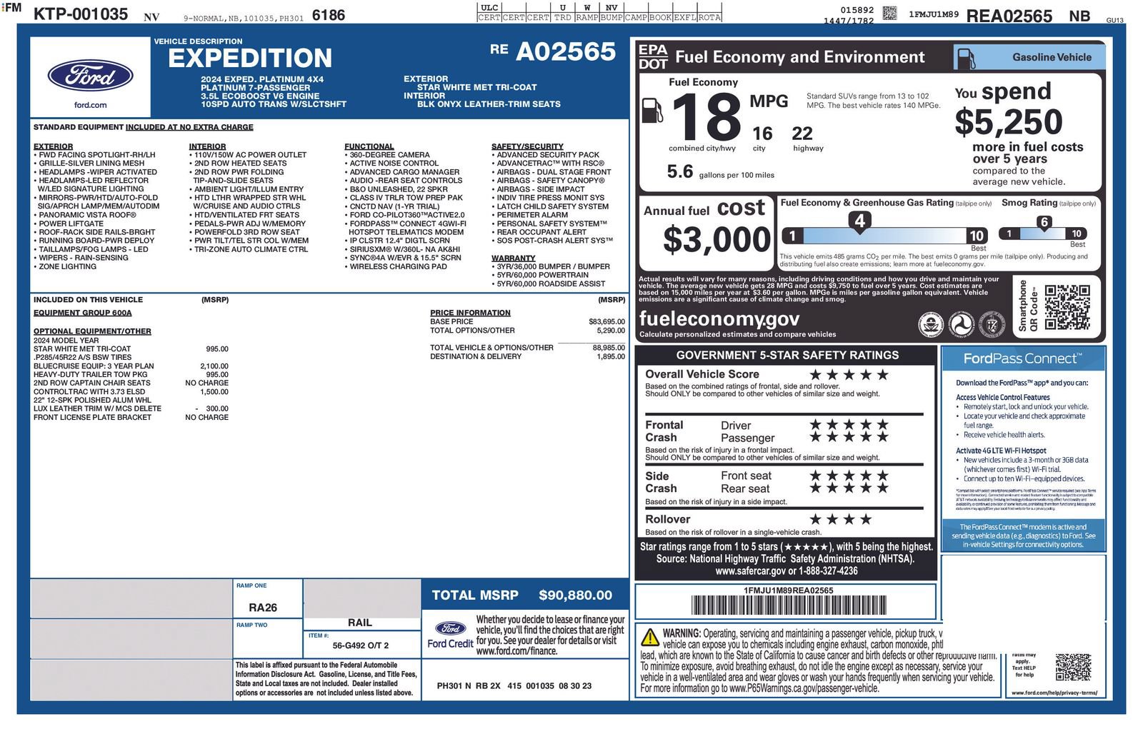 Used 2024 Ford Expedition Platinum AWD/4WD image 40