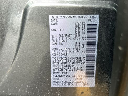 Used 2025 Nissan Frontier SV w/ SV Convenience Package RWD image 30
