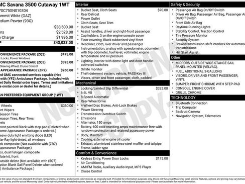 New 2025 GMC Savana 3500 w/ Power Convenience Package image 4