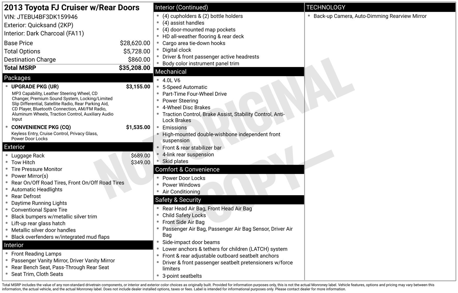 Used 2013 Toyota FJ Cruiser 4WD w/ Upgrade Pkg image 27