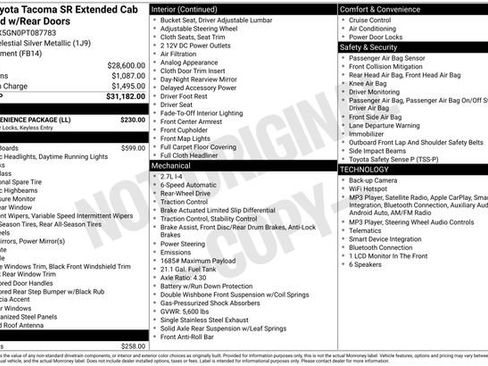 Used 2023 Toyota Tacoma SR w/ SR Convenience Package RWD image 3