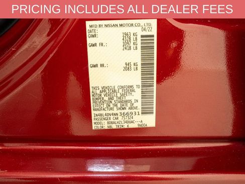 Used 2022 Nissan Altima 2.5 SV w/ SV Premium Package FWD image 21