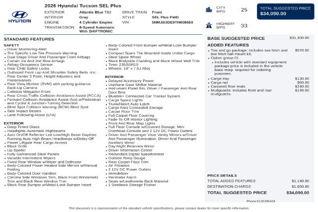 New 2026 Hyundai Tucson SEL Plus w/ Tow & Go Package FWD image 39