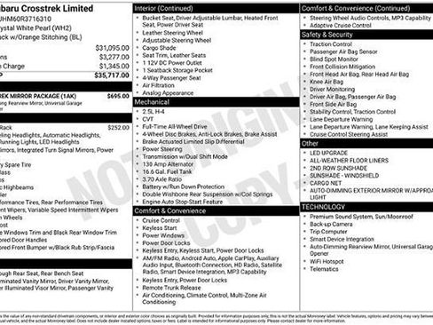 Certified 2024 Subaru Crosstrek 2.5i Limited w/ Crosstrek Mirror Package AWD/4WD image 33