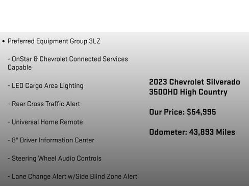 Used 2023 Chevrolet Silverado 3500 High Country w/ Safety Package II image 36