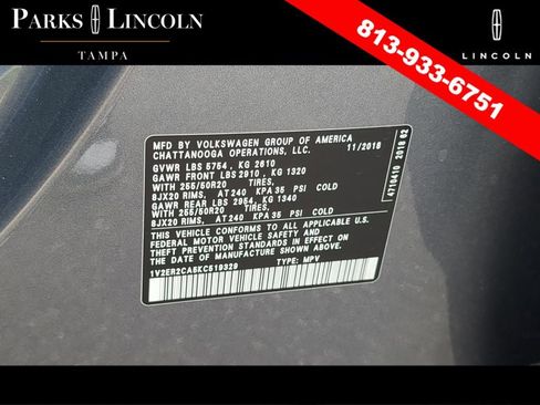 Used 2019 Volkswagen Atlas SEL FWD image 38