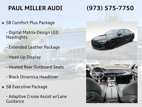 Used 2023 Audi S8 w/ S8 Comfort Plus Package AWD/4WD image 8