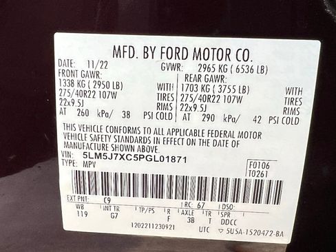 Used 2023 Lincoln Aviator Reserve w/ Equipment Group 201A image 38