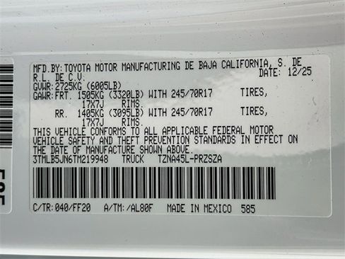 New 2026 Toyota Tacoma SR5 image 24