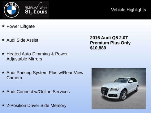 Used 2016 Audi Q5 2.0T Premium Plus w/ Technology Package AWD/4WD image 16