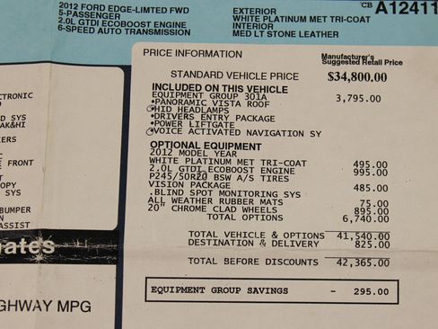 Used 2012 Ford Edge Limited image 87