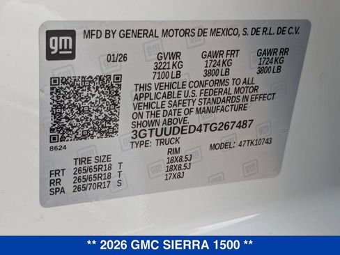 New 2026 GMC Sierra 1500 SLT w/ SLT Convenience Package image 37