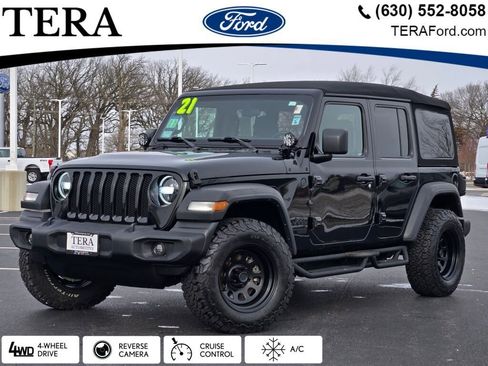Used 2021 Jeep Wrangler Unlimited Sport image 1