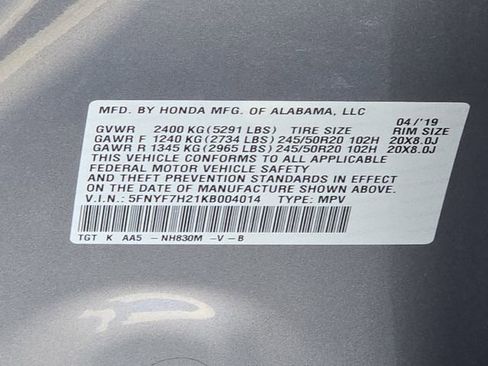 Used 2019 Honda Passport Sport image 17