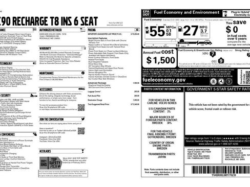 Used 2021 Volvo XC90 T8 Inscription image 3