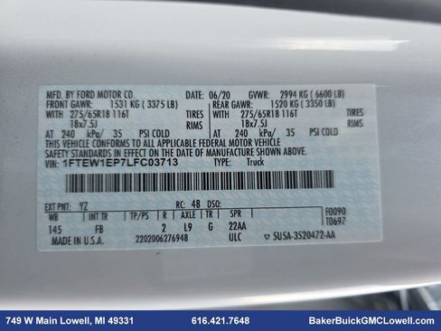 Used 2020 Ford F150 XLT w/ Equipment Group 302A Luxury image 36