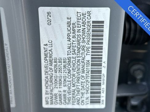 Certified 2026 Honda Accord Sport image 32
