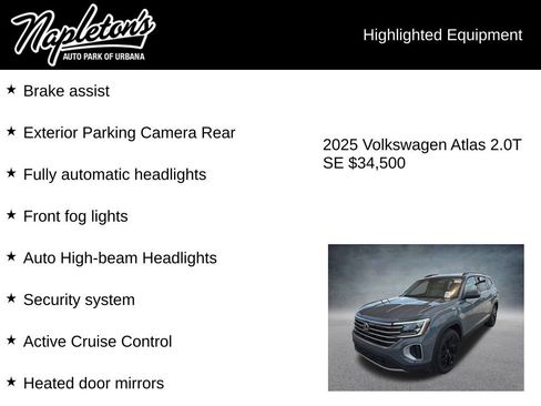 Used 2025 Volkswagen Atlas SE FWD image 6