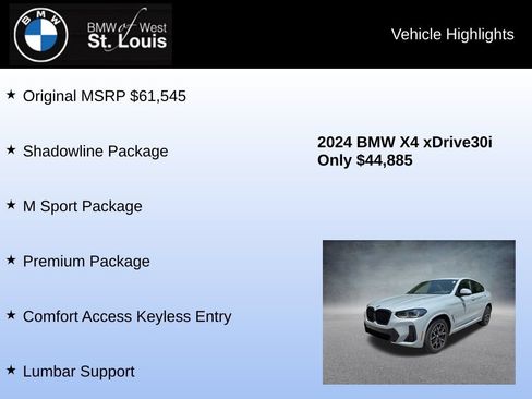 Used 2024 BMW X4 xDrive30i w/ Premium Package AWD/4WD image 8