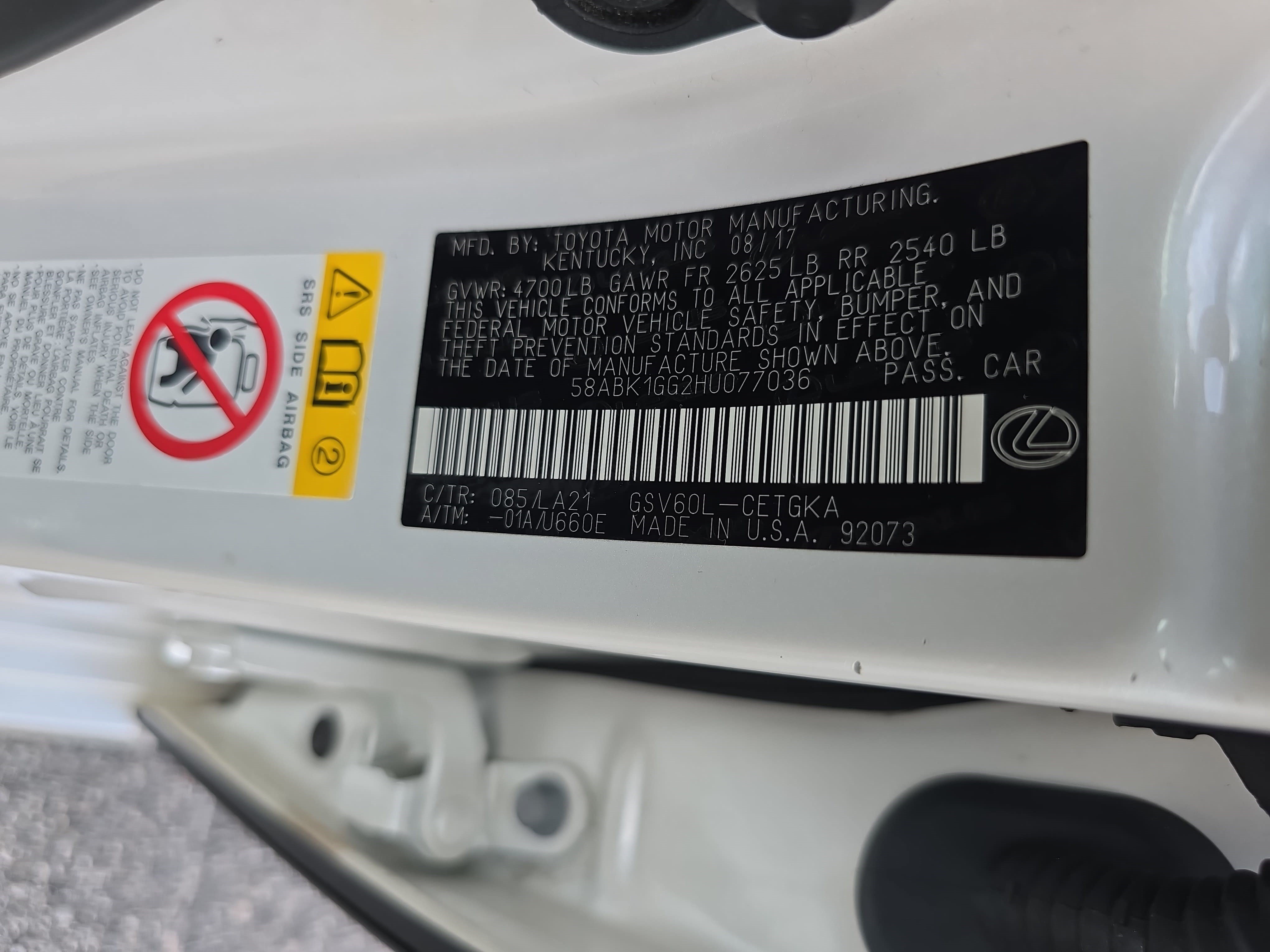 Used 2017 Lexus ES 350 w/ Premium Package FWD image 36