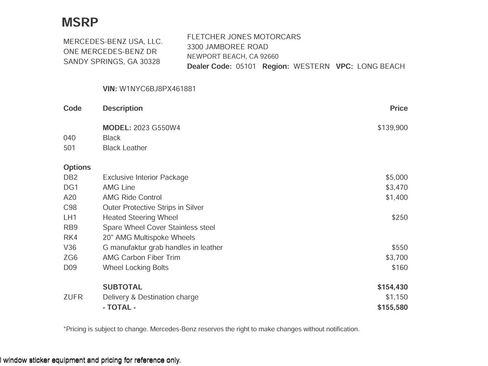 Certified 2023 Mercedes-Benz G 550 image 2