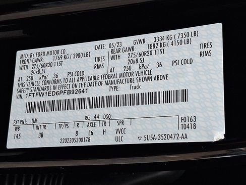 Used 2023 Ford F150 Platinum w/ Equipment Group 701A High AWD/4WD image 27