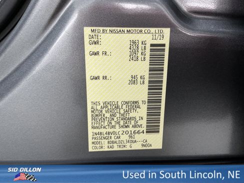 Used 2020 Nissan Altima 2.5 S image 12