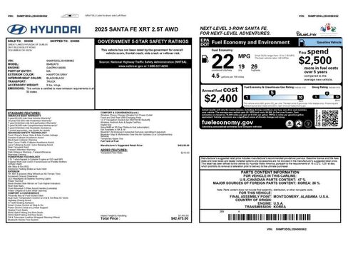 Used 2025 Hyundai Santa Fe XRT AWD/4WD image 2