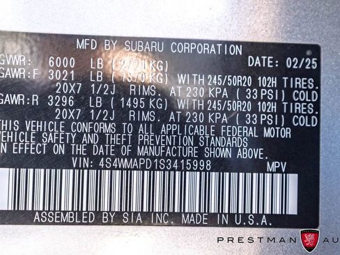 Used 2025 Subaru Ascent Limited image 48