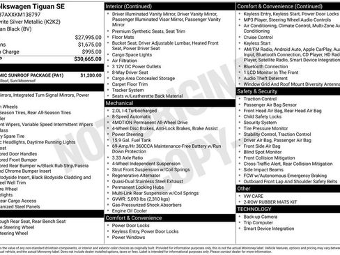 Used 2019 Volkswagen Tiguan SE w/ Panoramic Sunroof Package image 11