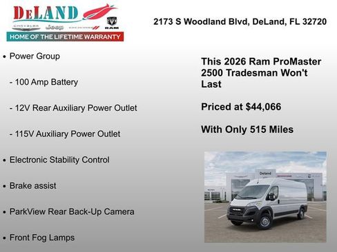 New 2026 RAM ProMaster 2500 w/ Convenience Group FWD image 12