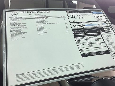 New 2026 Mercedes-Benz C 300 4MATIC Sedan image 13