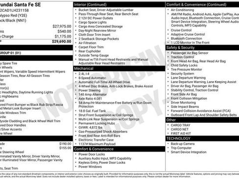 Used 2020 Hyundai Santa Fe SE image 10