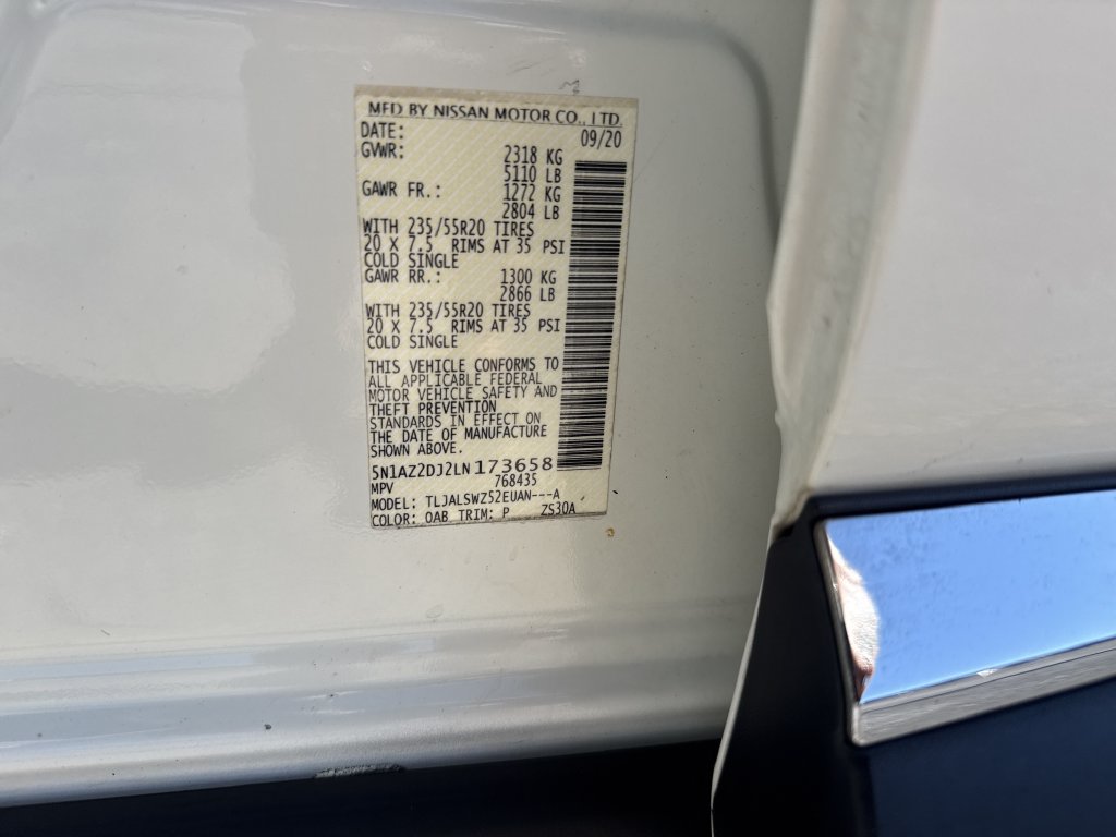 Used 2020 Nissan Murano Platinum w/ Cargo Package FWD image 38